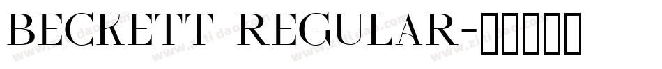 Beckett Regular字体转换
